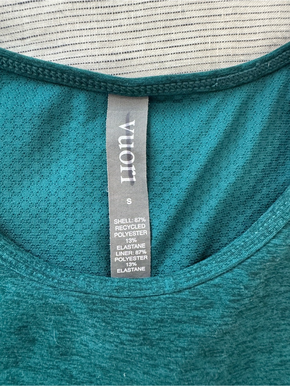 Dark Teal Cropped Tank Top - Vuori - Picture 2 of 4